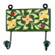 Pea Green Leaf Ceramic Tile Hook